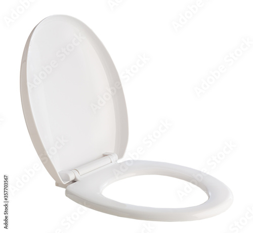 Open and cut-out white toilet seat