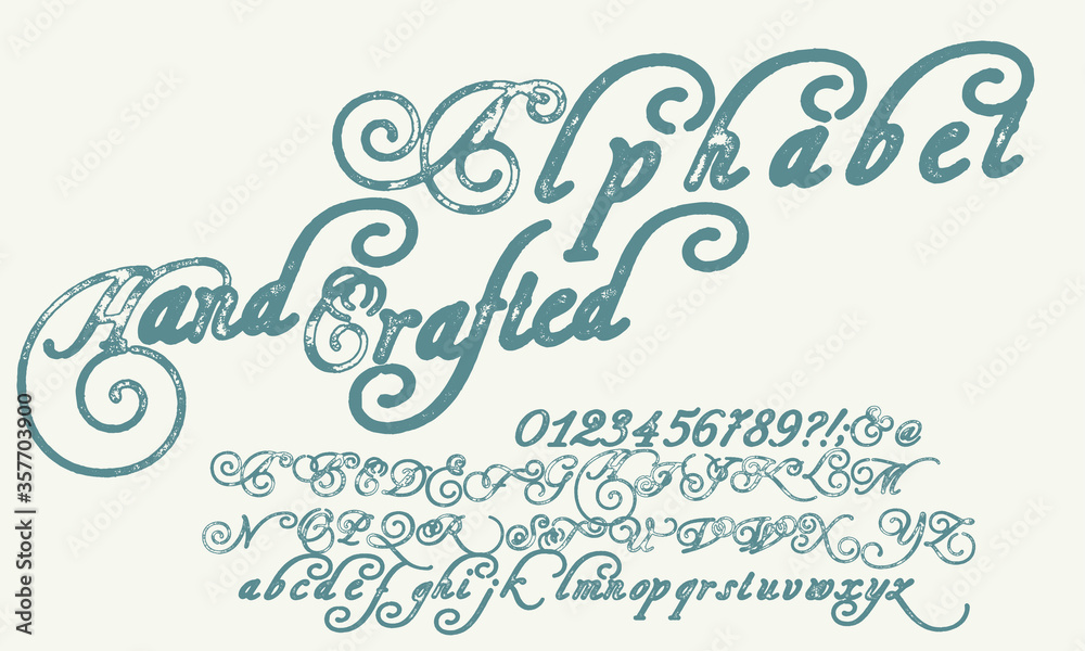 Hand drawn calligraphy typeface for logos.Outdoor poster advertising inspired font. Textured unique brush in alphabet style. Letters.Vector Alphabet. Exclusive Custom Letters.