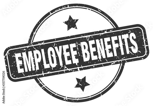 employee benefits grunge stamp. employee benefits round vintage stamp