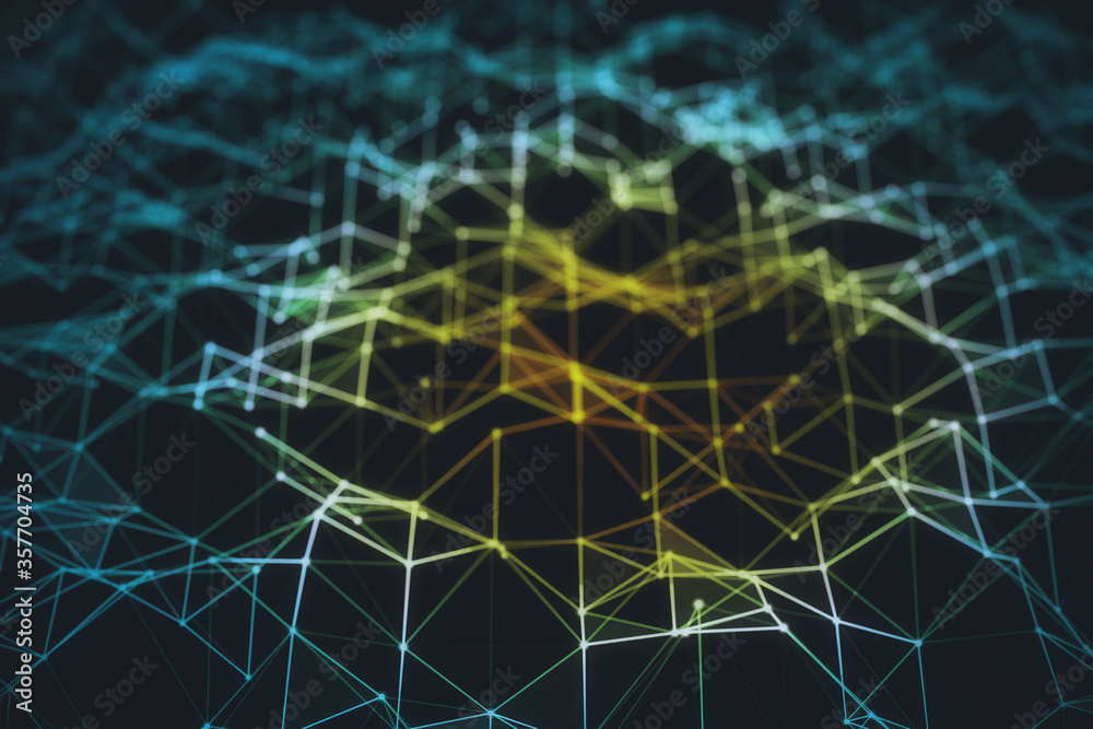 Obraz premium Abstract glowing color polygonal wallpaper.