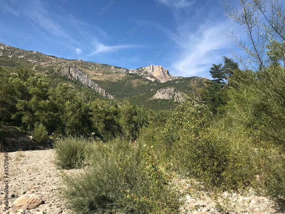 View of the French Gorges du Verdon region