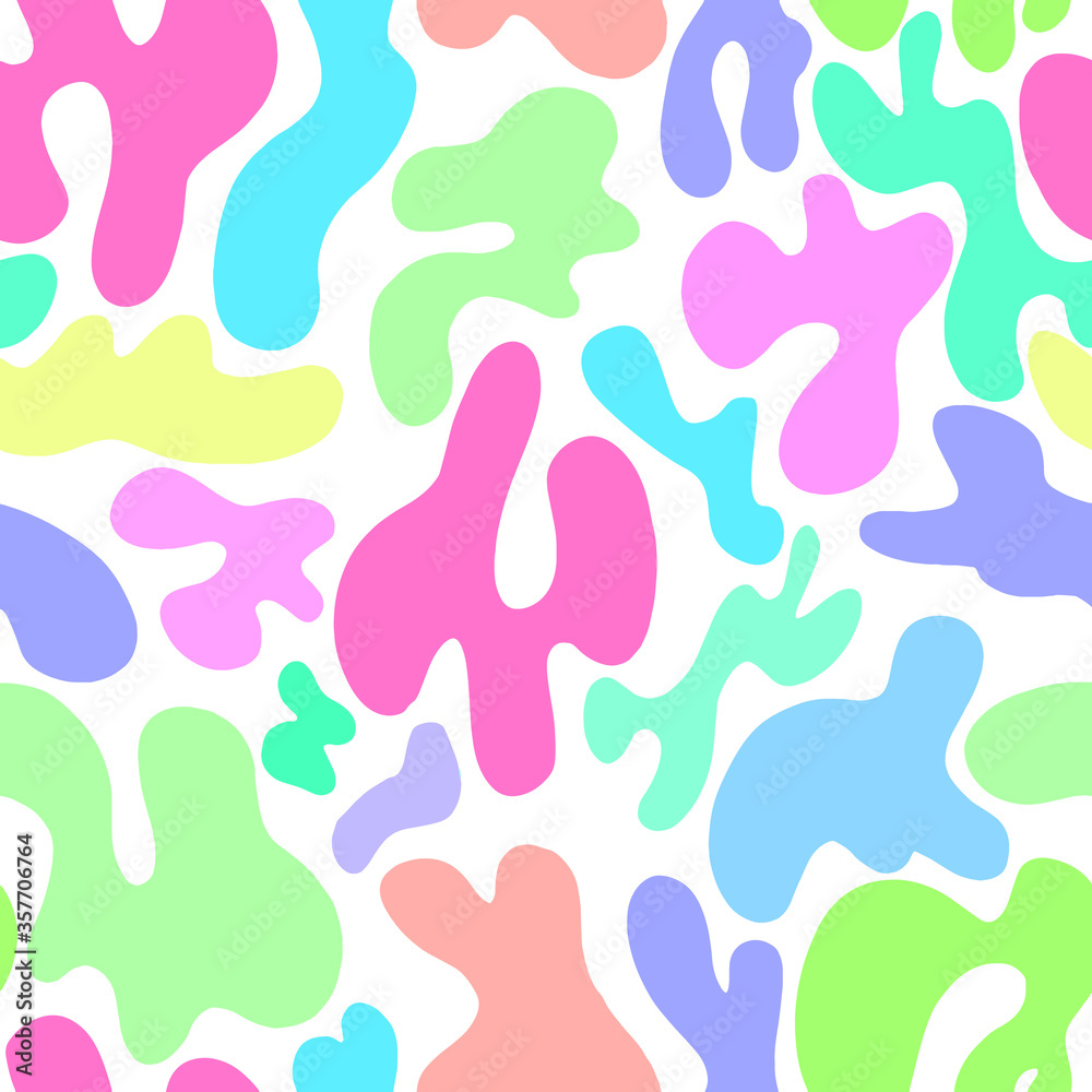 Abstract pattern of spots on a white background. Simple color pattern of spots. circles, ovals. Abstract style.Vector Abstract pattern of spots on a white background. Simple color pattern of spots. circles, ovals. Abstract style.Vector