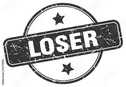 loser grunge stamp. loser round vintage stamp