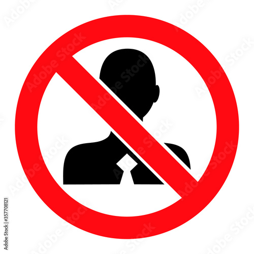 No Clerk vector illustration. A flat illustration design used for No Clerk icon, on a white background.