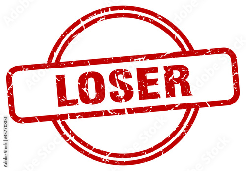loser grunge stamp. loser round vintage stamp