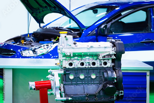 Auto repair shop. Engine go...