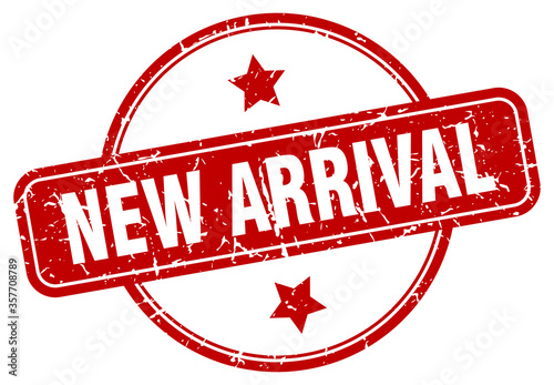 new arrival grunge stamp. new arrival round vintage stamp