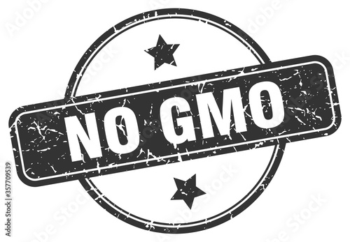 no gmo grunge stamp. no gmo round vintage stamp