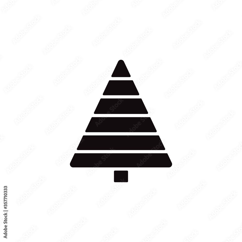 Christmas tree icon. Evergreen conifer. Fir, spruce or pine symbol. Christmas tree icon. Evergreen conifer. Fir, spruce or pine symbol.