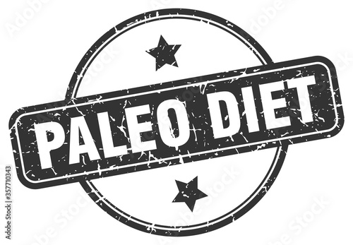 paleo diet grunge stamp. paleo diet round vintage stamp