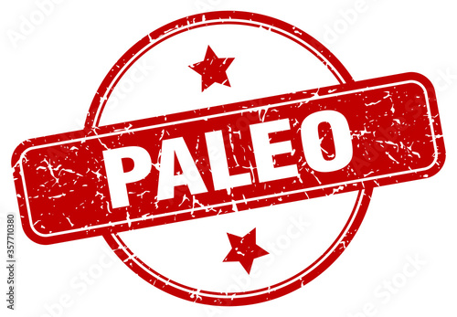 paleo grunge stamp. paleo round vintage stamp