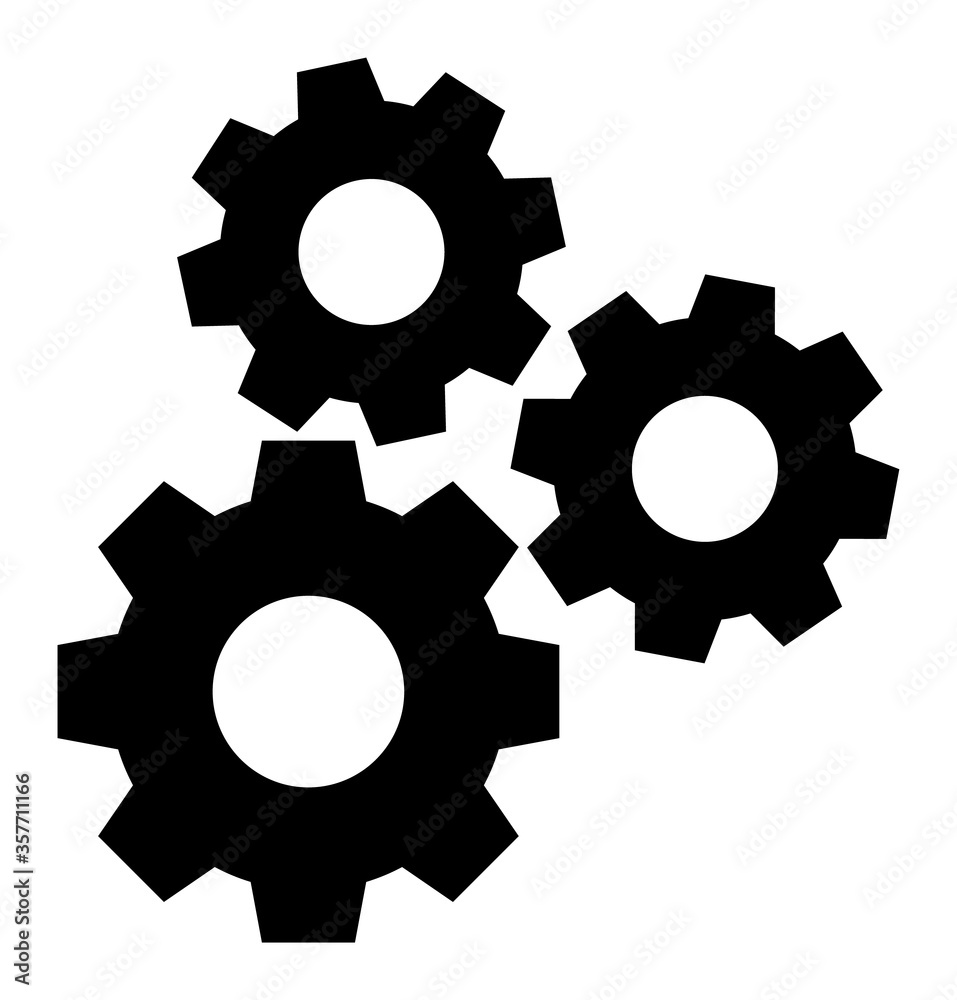 Gear Mechanism raster illustration. A flat illustration design used for Gear Mechanism icon, on a white background. Gear Mechanism raster illustration. A flat illustration design used for Gear Mechanism icon, on a white background.