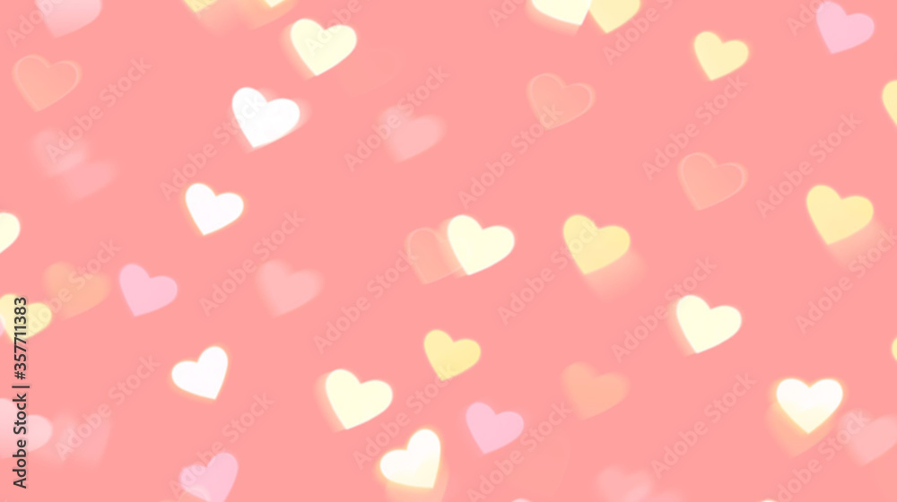 hearts seamless pattern sweet heart love pink background	