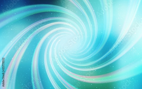 Light Blue, Green vector texture with milky way stars.