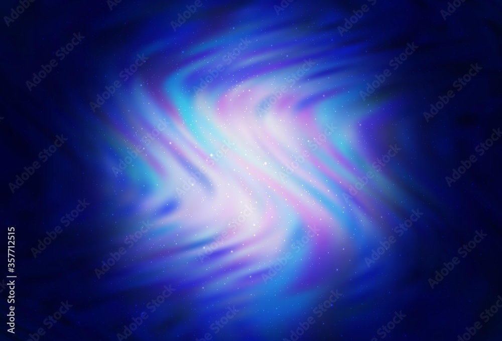 Fototapeta premium Dark BLUE vector texture with milky way stars.