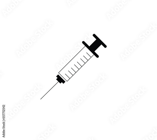 syringe on white background