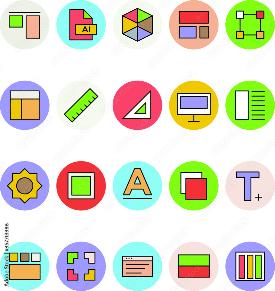 Design and Development Vector Icons Design and Development Vector Icons