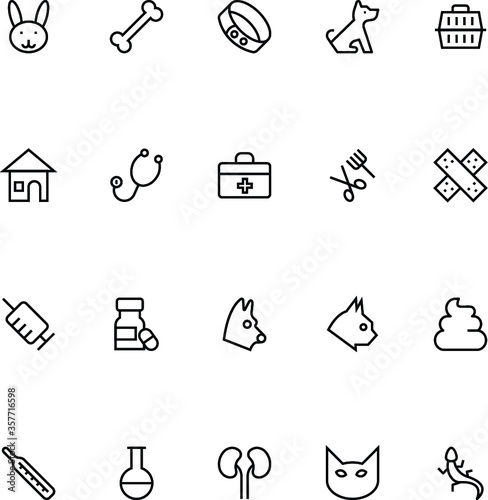 Veterinary Outline Vector Icons