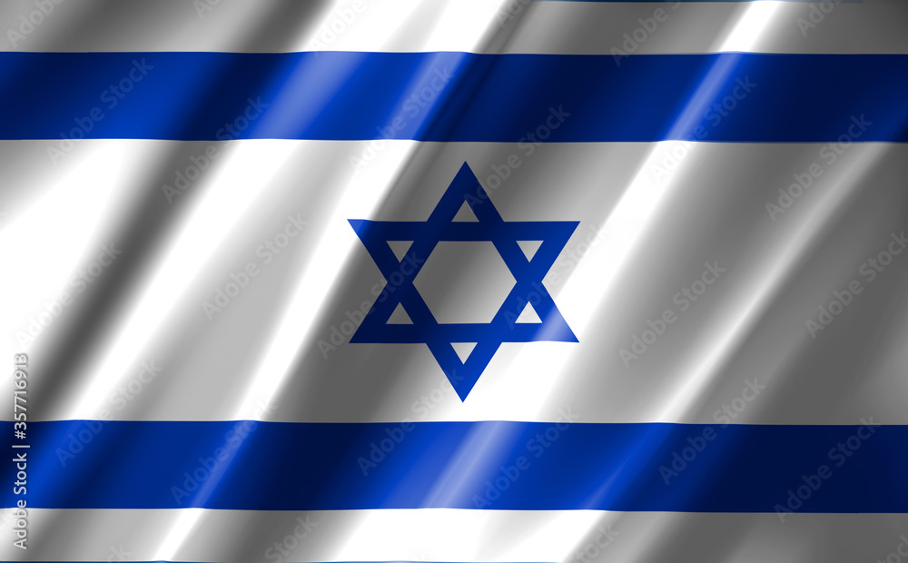 3D rendering of the waving flag Israel 3D rendering of the waving flag Israel