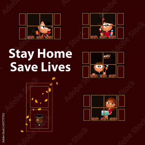 Covid-19 stay home stay alive awareness for Covid-19, coronavirus