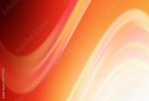 Light Orange vector background with astronomical stars.