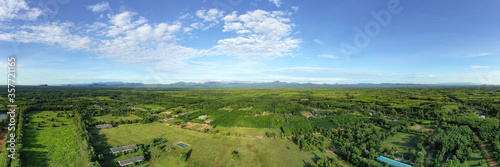 Panorama Aerial view agriculture, Thailand