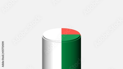 Wallpaper Mural 3D CYLINDER SHAPE NATIONAL FLAG : Madagascar Torontodigital.ca