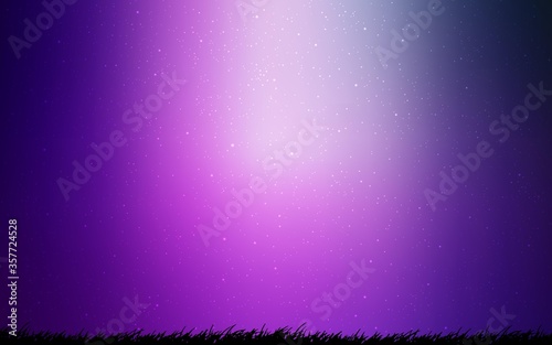 Light Purple, Pink vector layout with cosmic stars.