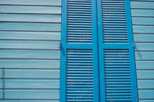 blue wooden shutters
