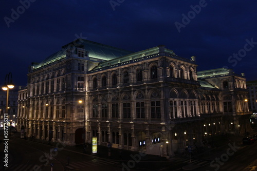 State Opera in Vienna Austria at night 