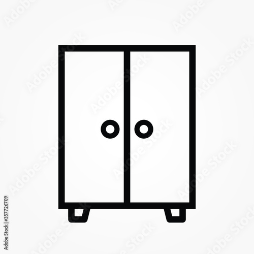 outline Clothing cupboard icon vector illustration