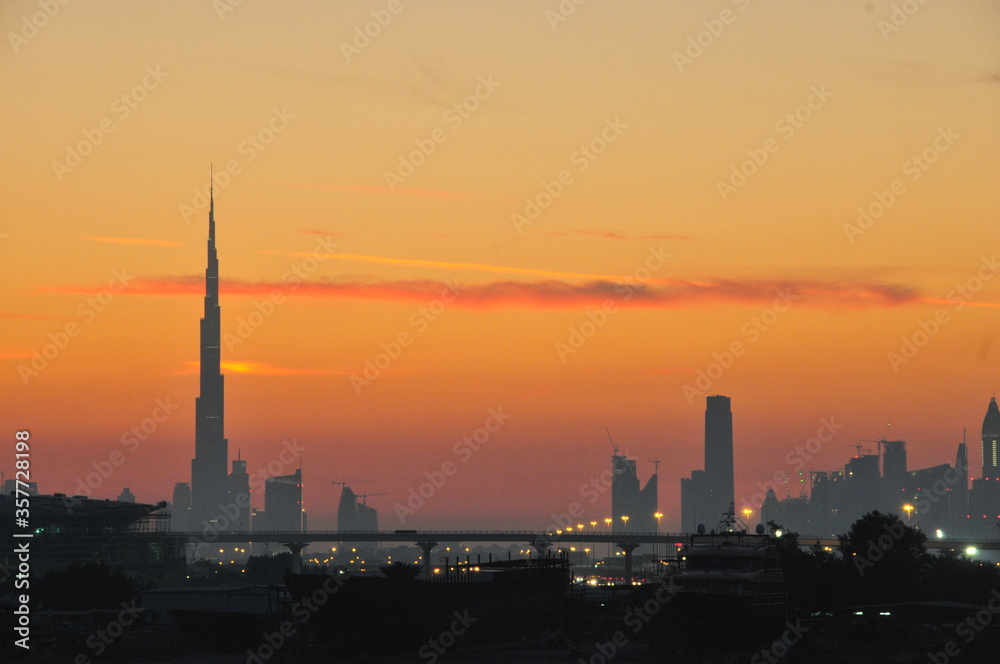 Sunset over Burj Khalifa