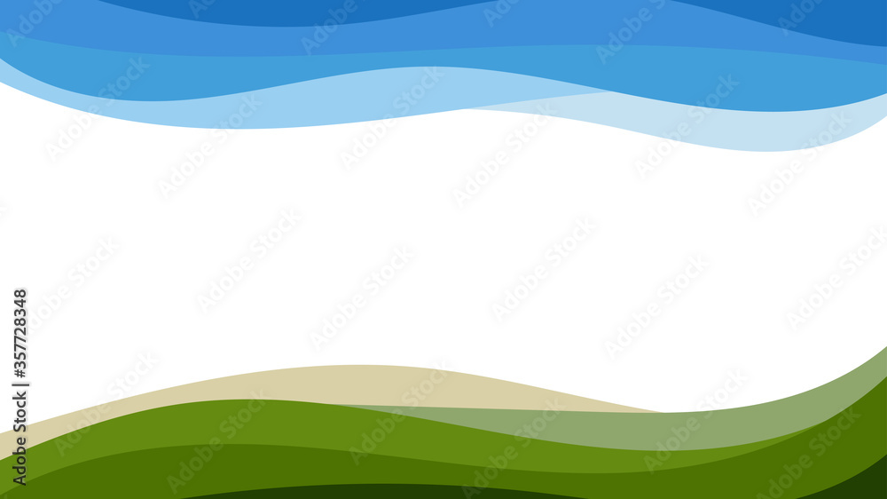 Fototapeta premium Abstract colorful background of color waves. Template for flyer, cover or banner