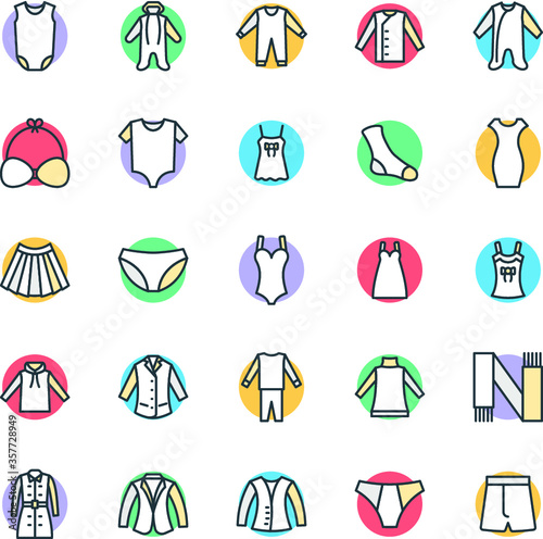 Fashion and Clothes Cool Vector Icons