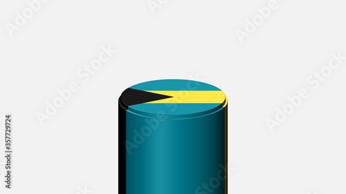 Wallpaper Mural 3D CYLINDER SHAPE NATIONAL FLAG : Bahamas Torontodigital.ca