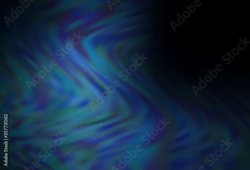 Dark BLUE vector pattern with night sky stars.