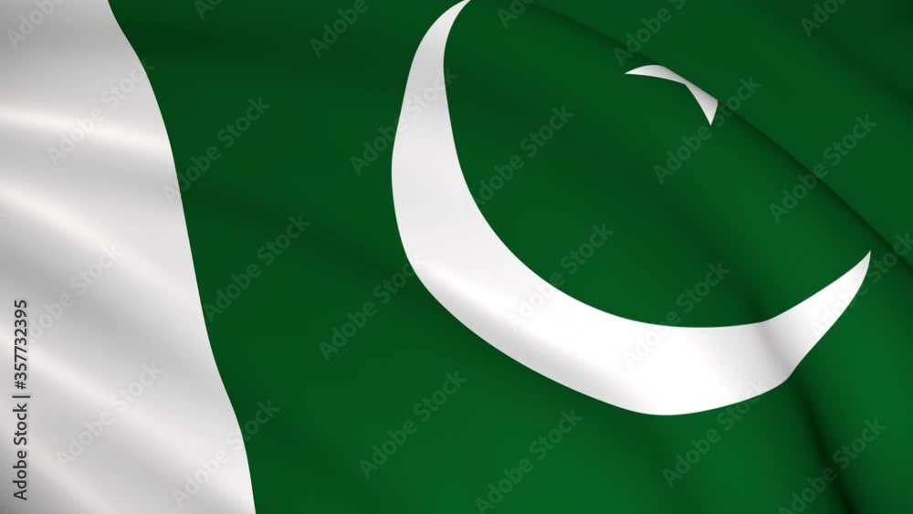 Pakistan National Flag - 4K seamless loop animation of the Pakistani flag. Highly detailed realistic 3D rendering Pakistan National Flag - 4K seamless loop animation of the Pakistani flag. Highly detailed realistic 3D rendering