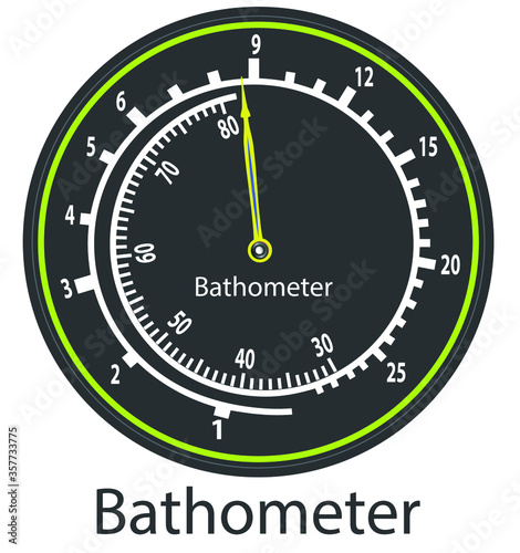 physics lesson pressure subject. bathometer. diver bathometer. water pressure