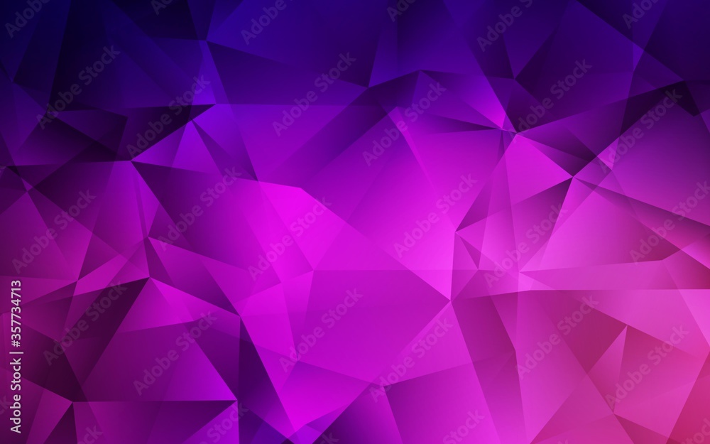 Dark Purple vector polygon abstract backdrop. Dark Purple vector polygon abstract backdrop.