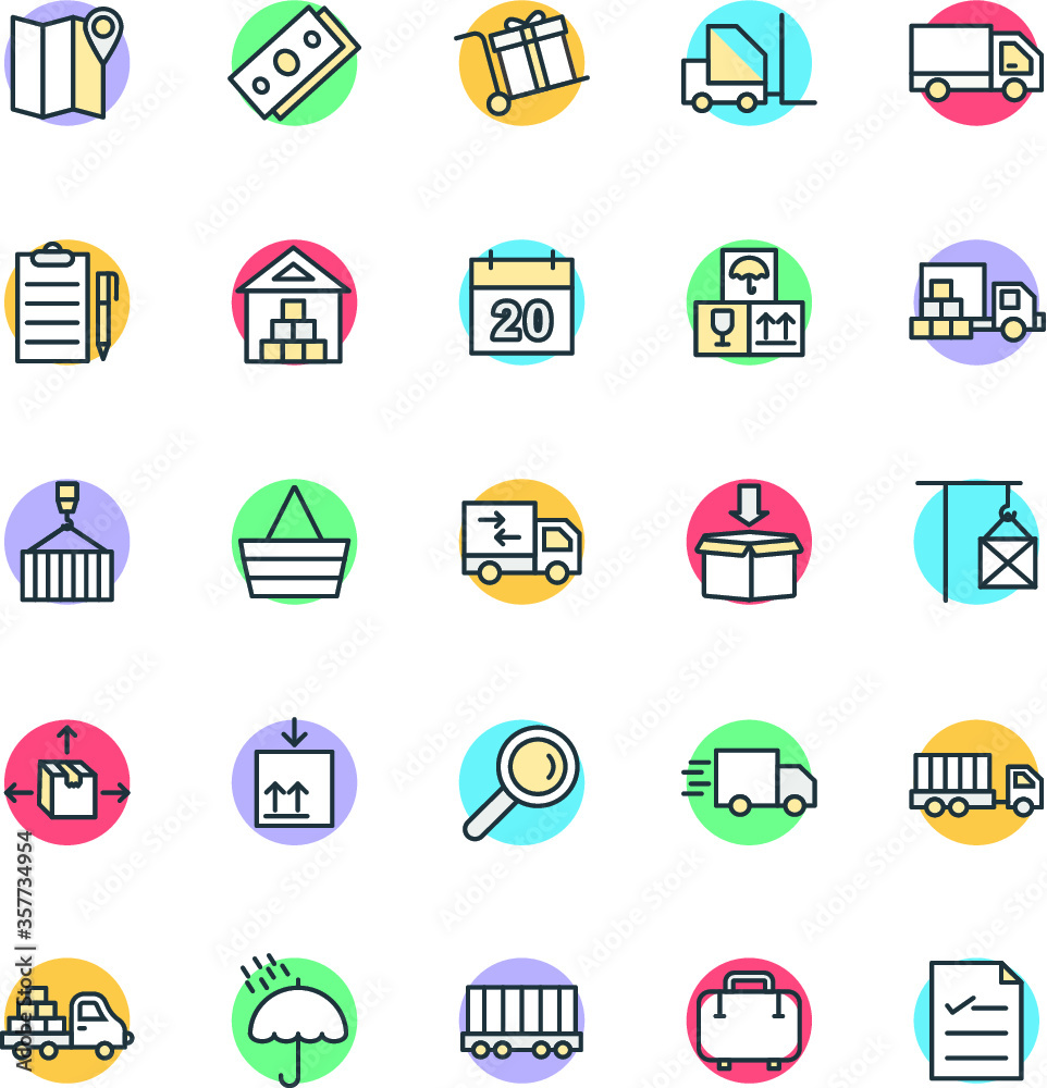 Logistic Delivery Cool Vector Icons Logistic Delivery Cool Vector Icons