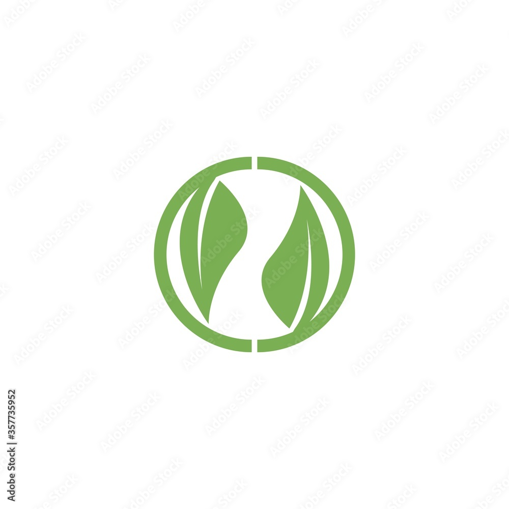 Logos of green leaf ecology nature element vector Logos of green leaf ecology nature element vector