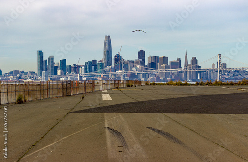 Photography San Francisco skyline from Alameda, California