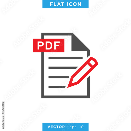 PDF icon vector design template