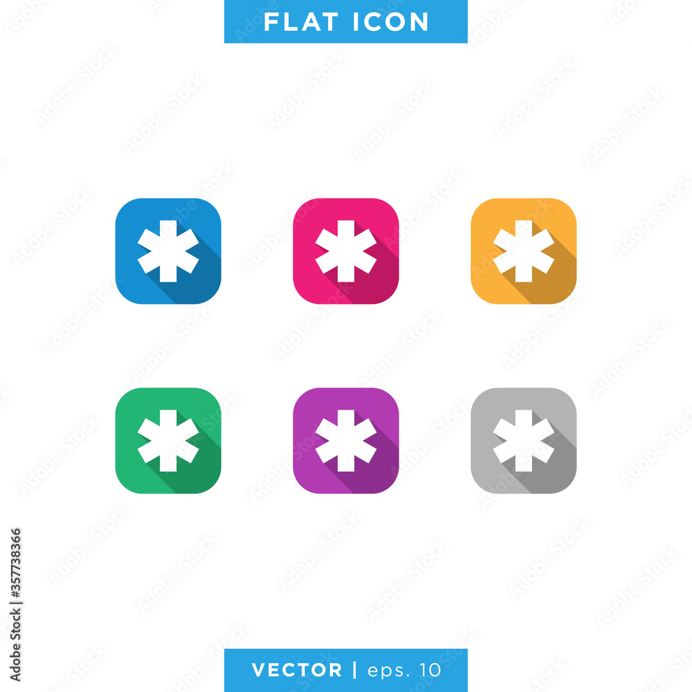 Medical Symbol Icon Vector Logo Design Template.