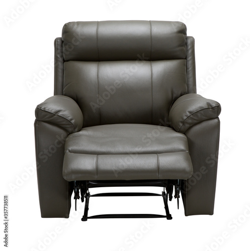 Obraz na plátně dark brown leather chair recliner opening