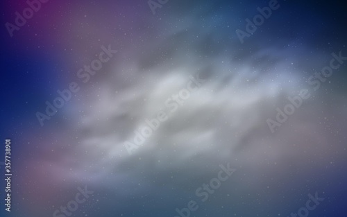 Light Pink, Blue vector background with galaxy stars.