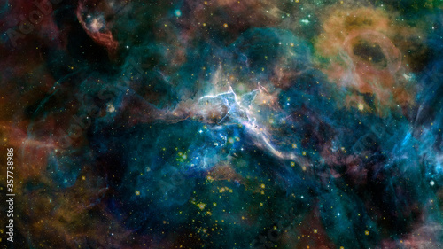 Fototapeta Naklejka Na Ścianę i Meble -  Space scene with stars and galaxies. Elements of this image furnished by NASA