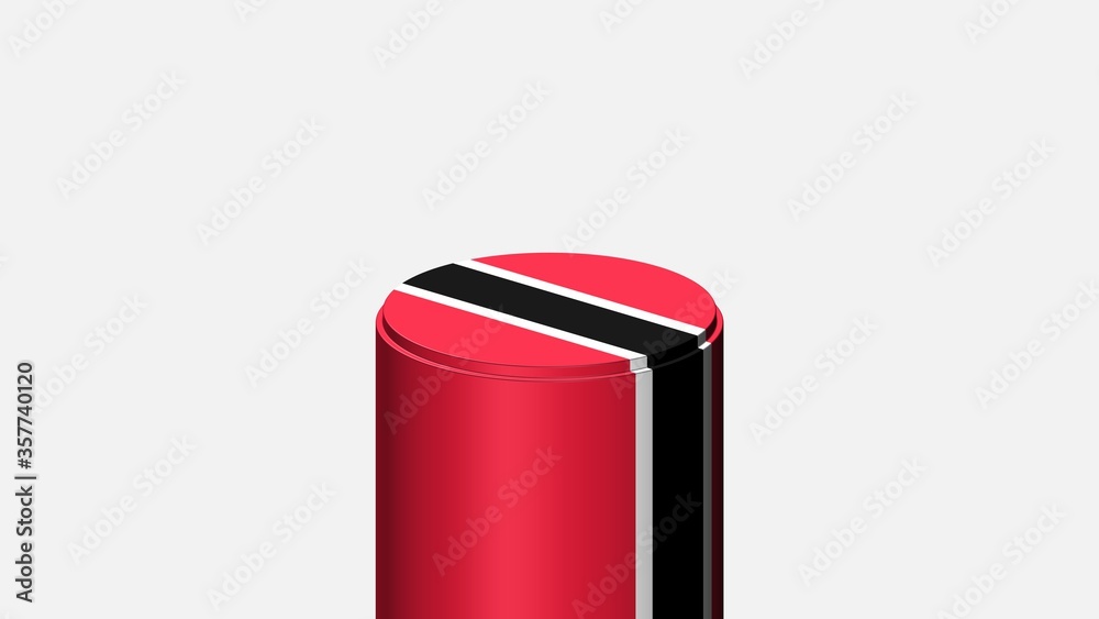 3D CYLINDER SHAPE NATIONAL FLAG : Trinidad and Tobago 3D CYLINDER SHAPE NATIONAL FLAG : Trinidad and Tobago