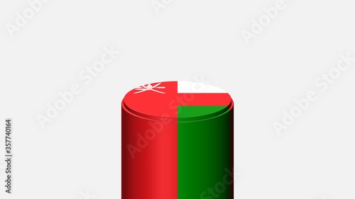 Wallpaper Mural 3D CYLINDER SHAPE NATIONAL FLAG : Oman Torontodigital.ca