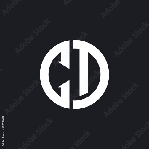 CD logo vector icon illustration